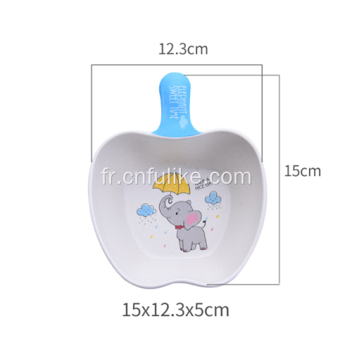 Bols en bambou en forme de pomme pour les enfants